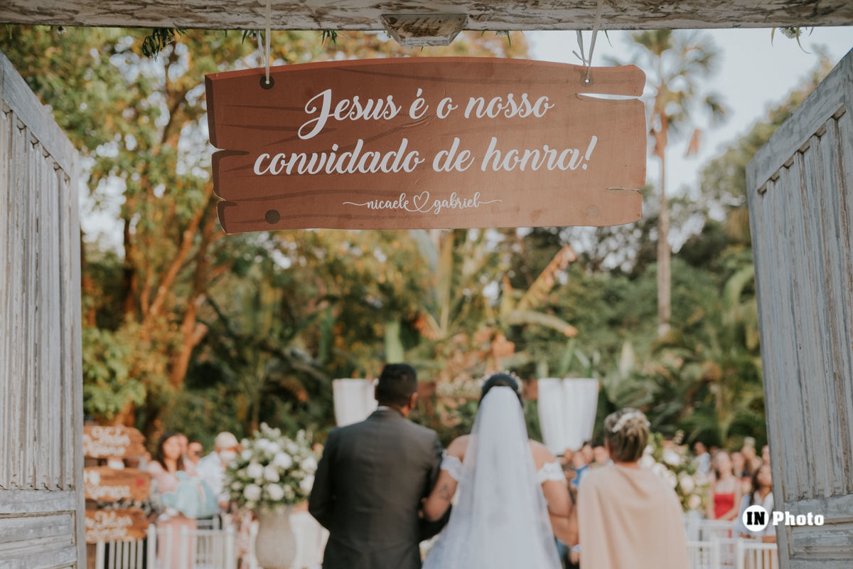 Foto Lindo Casamento Ao Ar livre no Espaço Elite Nicaele e Gabriel - Imagem 0